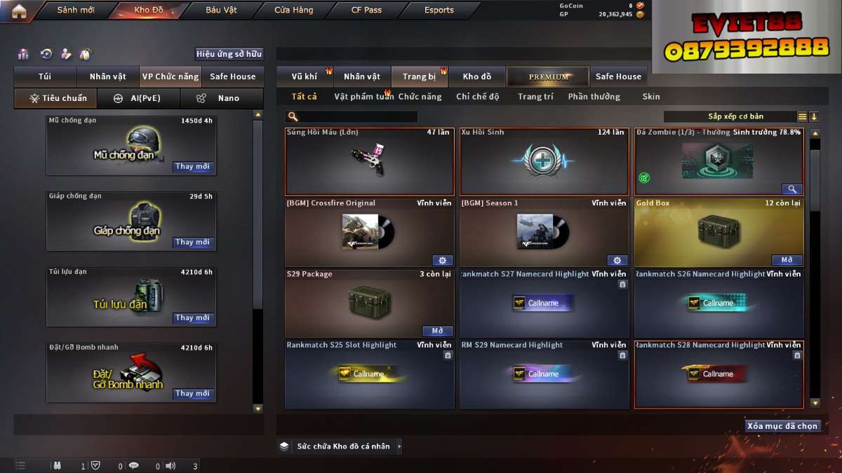 shop acc cf uy tin gia re